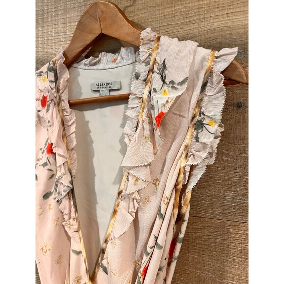 ALLSAINTS Ari Kora Mini Dress Size US 8 - Picture 7 of 14